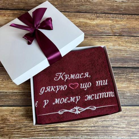 Полотенце "Спасибо, кумася", размер 50*90 см, плотность 400 г/м2