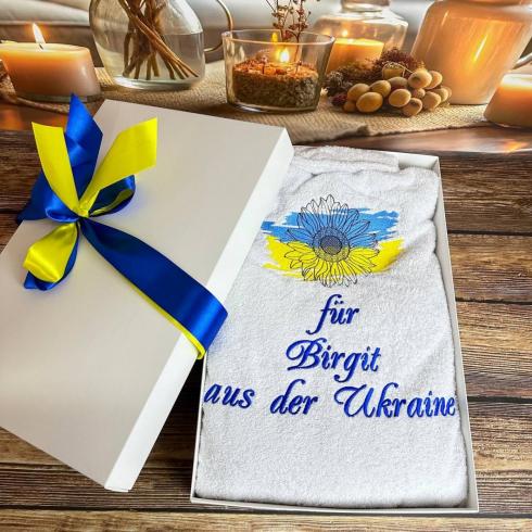 Халат махровый "Для Биргит из Украины"