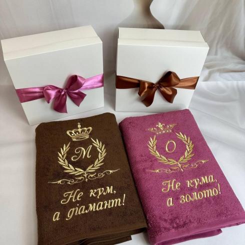 Полотенце "Куму или куме", размер 70*140 см, плотность 500 г/м2