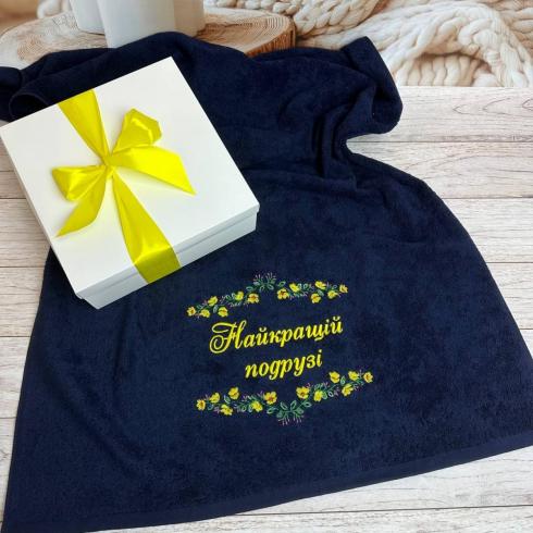 Полотенце "Лучшей подруге", размер 50*90 см, плотность 500 г/м2