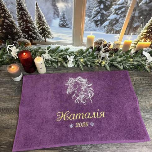 Полотенце "Наталья & Евгений", размер 50*90 см, плотность 500 г/м2