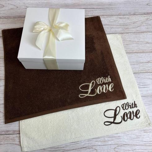 Полотенце "With Love" размер 50*90 см, плотность 450 г/м2