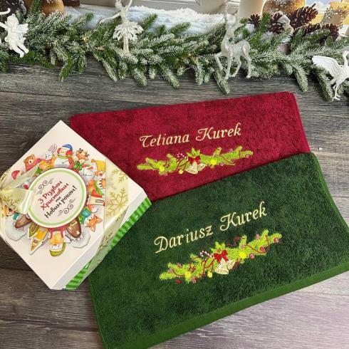 Полотенца "С Рождеством и Новым Годом", размер 50*90 см, плотность 450 г/м2