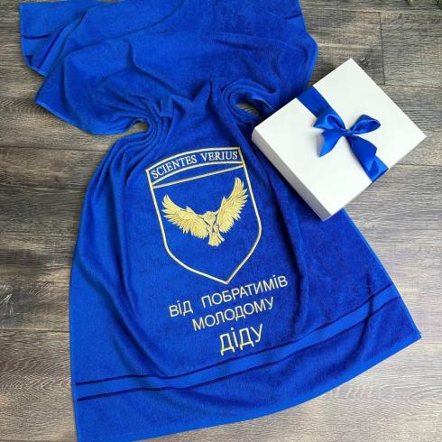 Полотенце "Молодому ДЕДУ", размер 70*140 см, плотность 400 г/м2